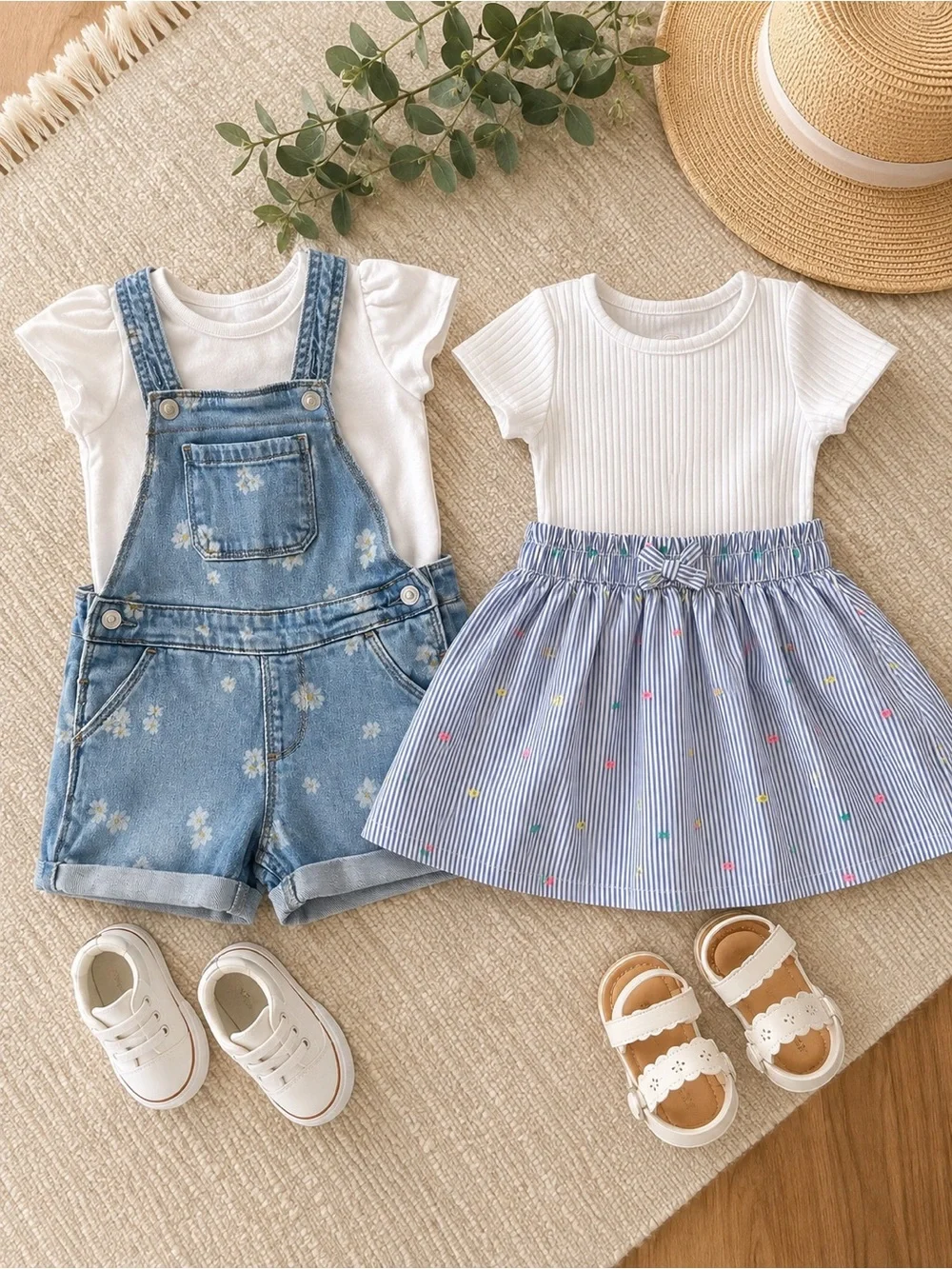 🌼 Wonder Nation Girls 2T Bundle | 2-Piece Summer Outfits 🌼